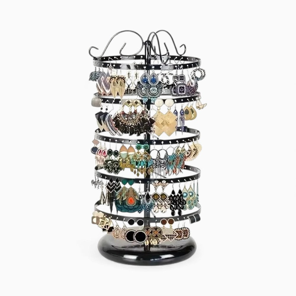 Présentoir Boucles d'Oreilles Rotatif Métal 4 Niveaux