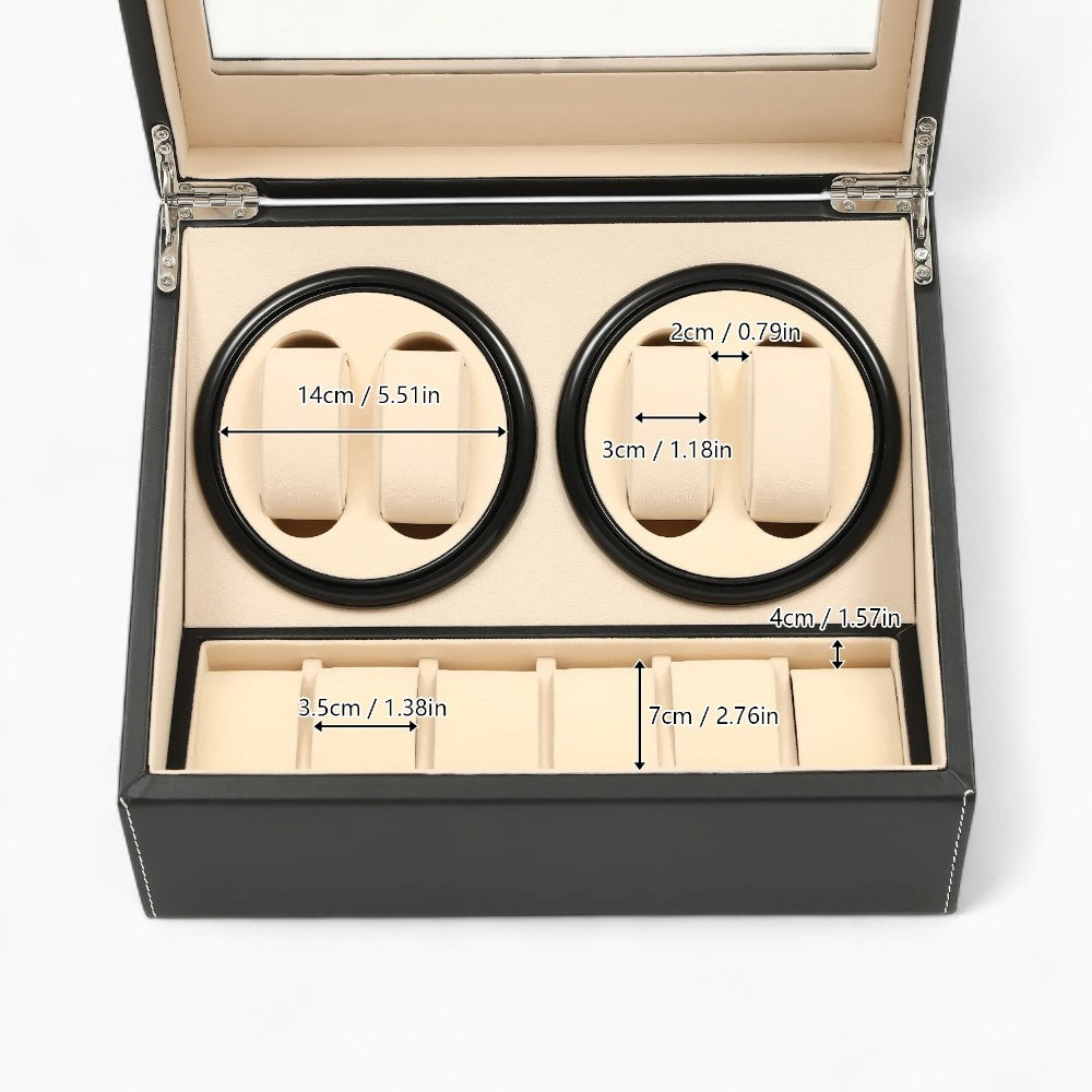 Boîte à Montre Remontoir Automatique Cuir 10 Slots