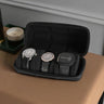 Étui Montre Voyage Cuir Noir Compact 10 Slots