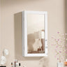 Armoire Bijoux Murale Bois Blanc Miroir