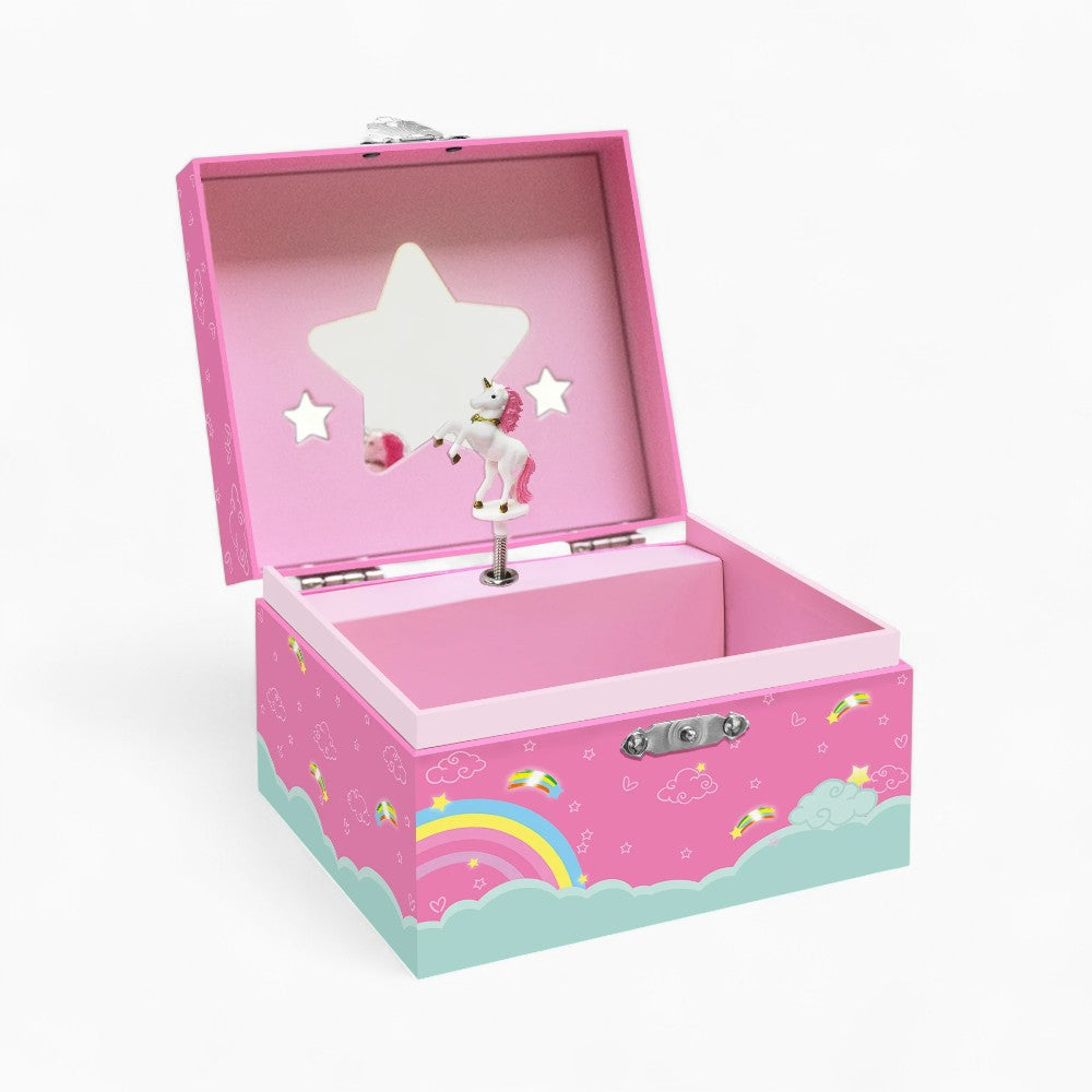 Boîte à Bijoux Musicale Licorne Rose Enfant