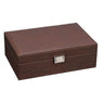 Boîte Montre Simili Cuir Marron 10 Slots Luxe