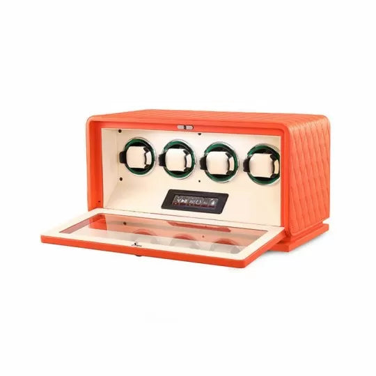 Remontoir Montre Automatique Cuir 4 Places