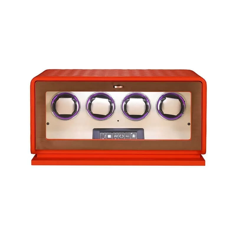 Remontoir Montres Cuir 4 Places LED RGB