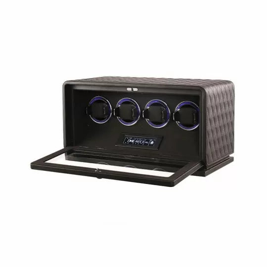 Remontoir Montre Automatique Cuir 4 Places