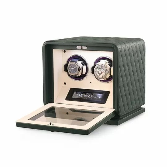 Remontoir Montre Automatique Cuir 2 Places