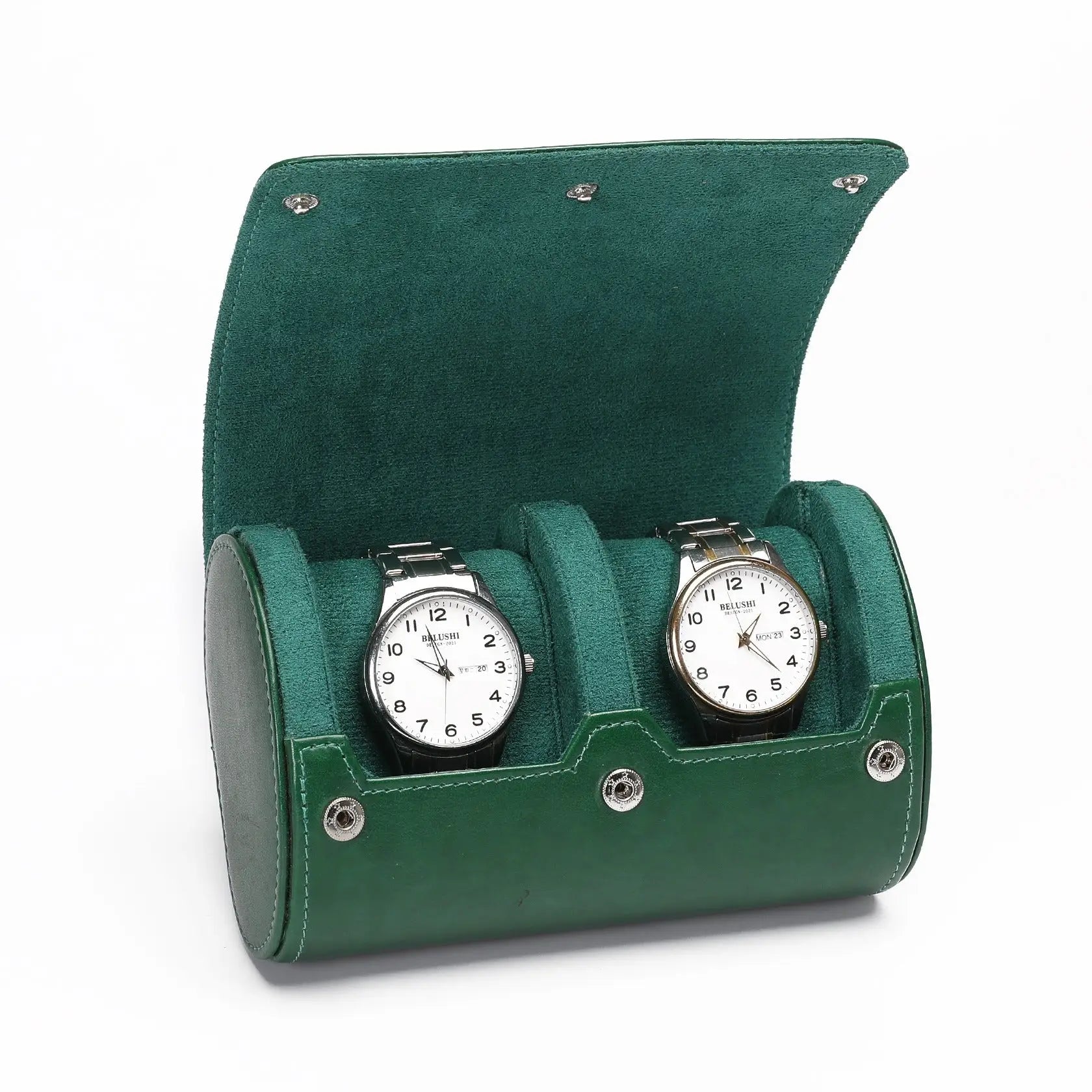 Étui Montre Cuir Capri Duo Voyage 2 Pièces