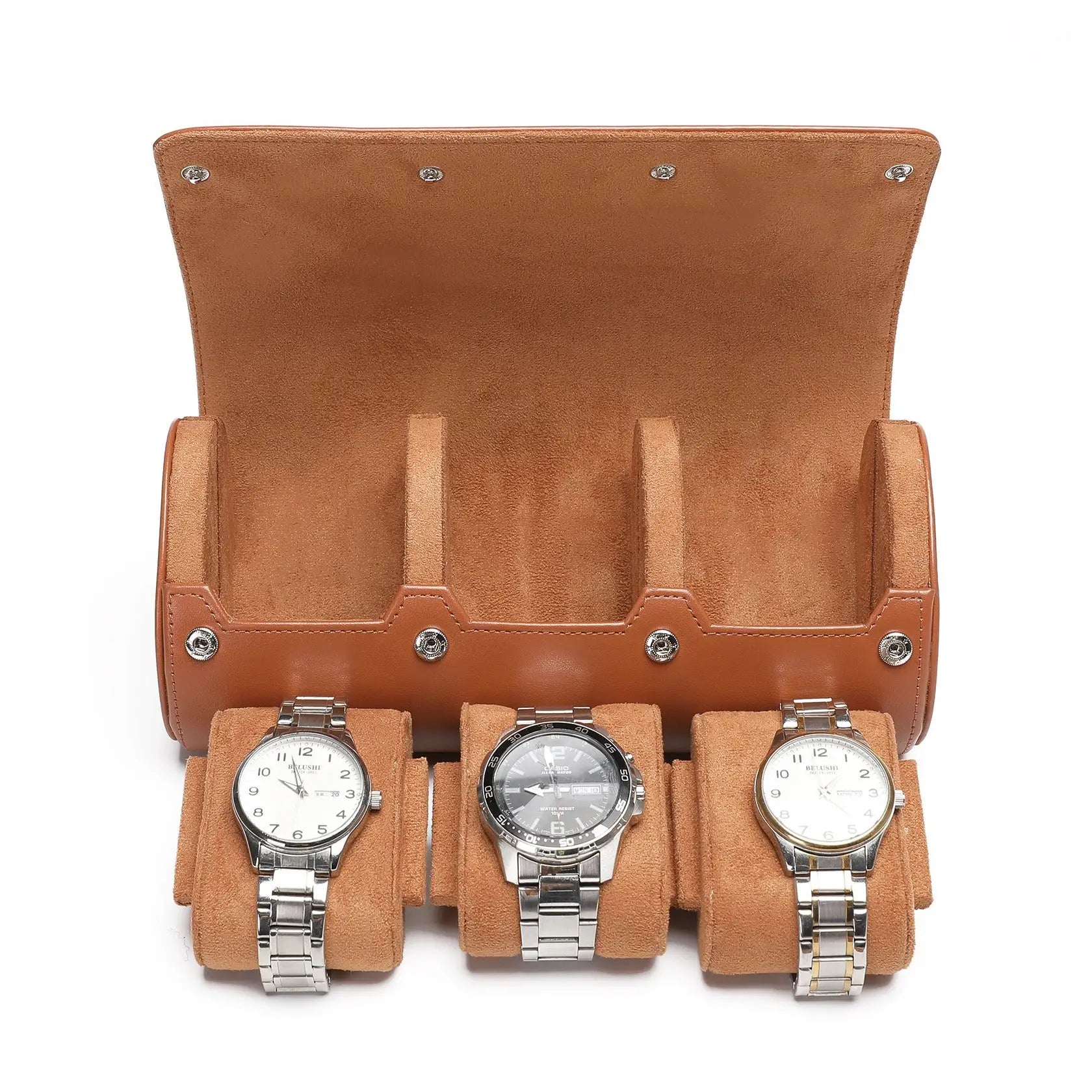 Étui Montre Cuir Capri Trio Voyage 3 Pièces