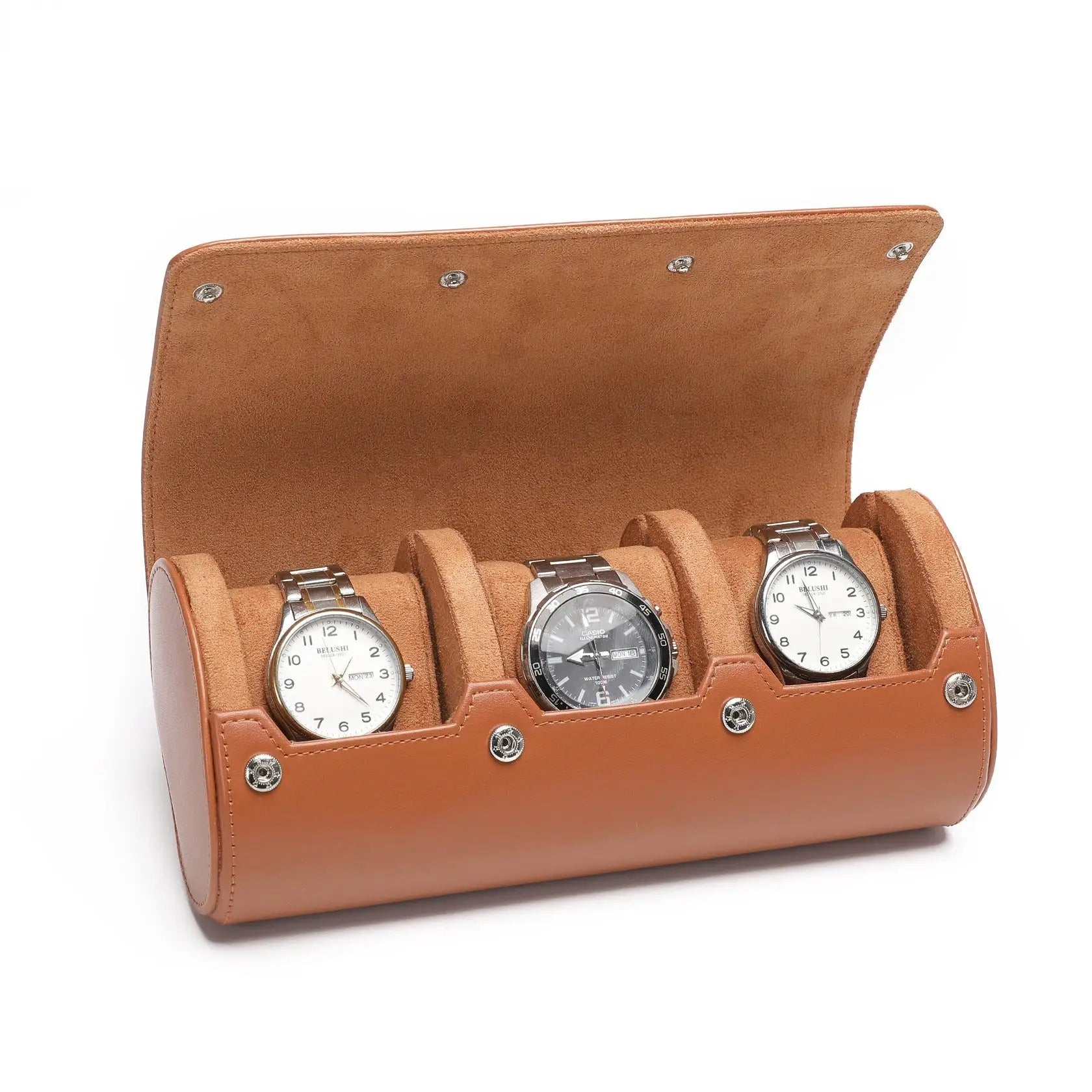 Étui Montre Cuir Capri Trio Voyage 3 Pièces