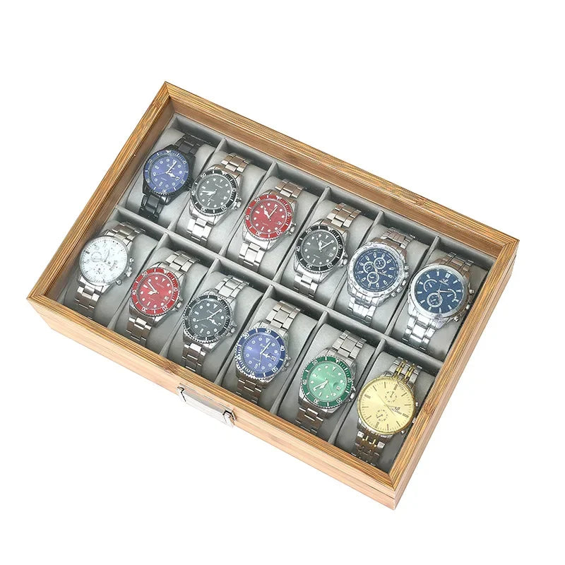 Coffret Montre Bois Bambou 3 6 10 12 Places