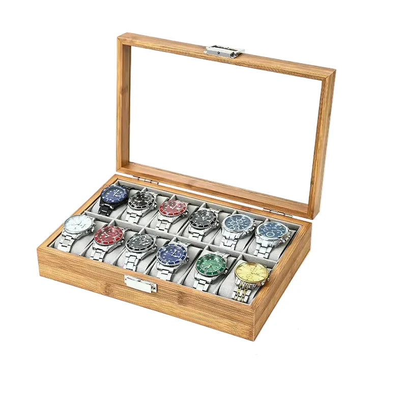 Coffret Montre Bois Bambou 3 6 10 12 Places