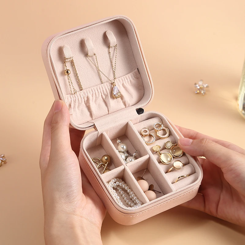 Boîte Bijoux Cuir Voyage Compacte Été