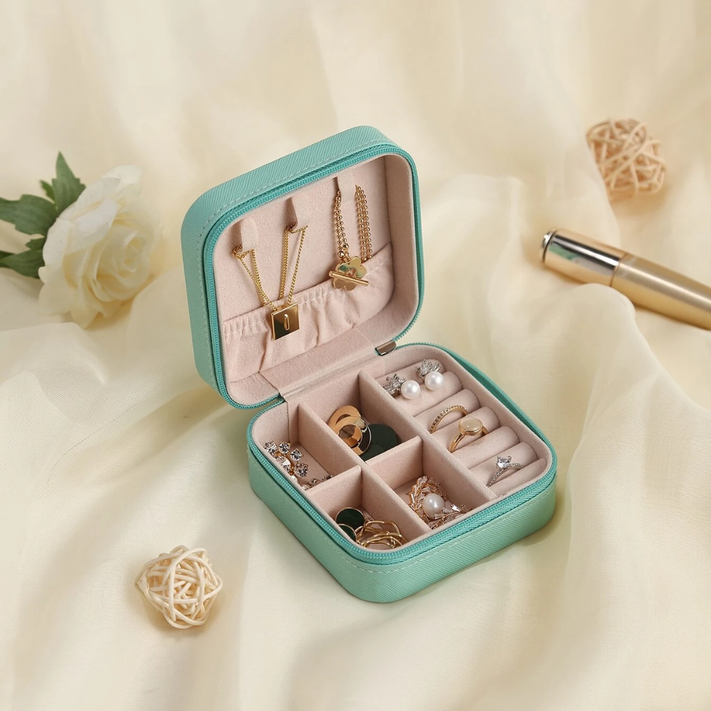Boîte Bijoux Cuir Voyage Compacte Été