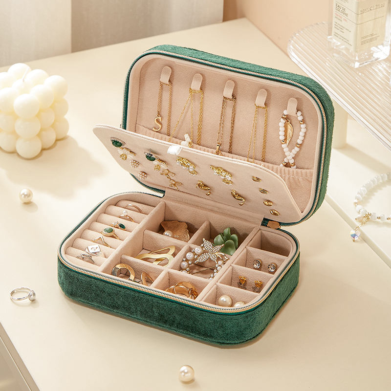 Coffret Bijoux Velours Compact Voyage
