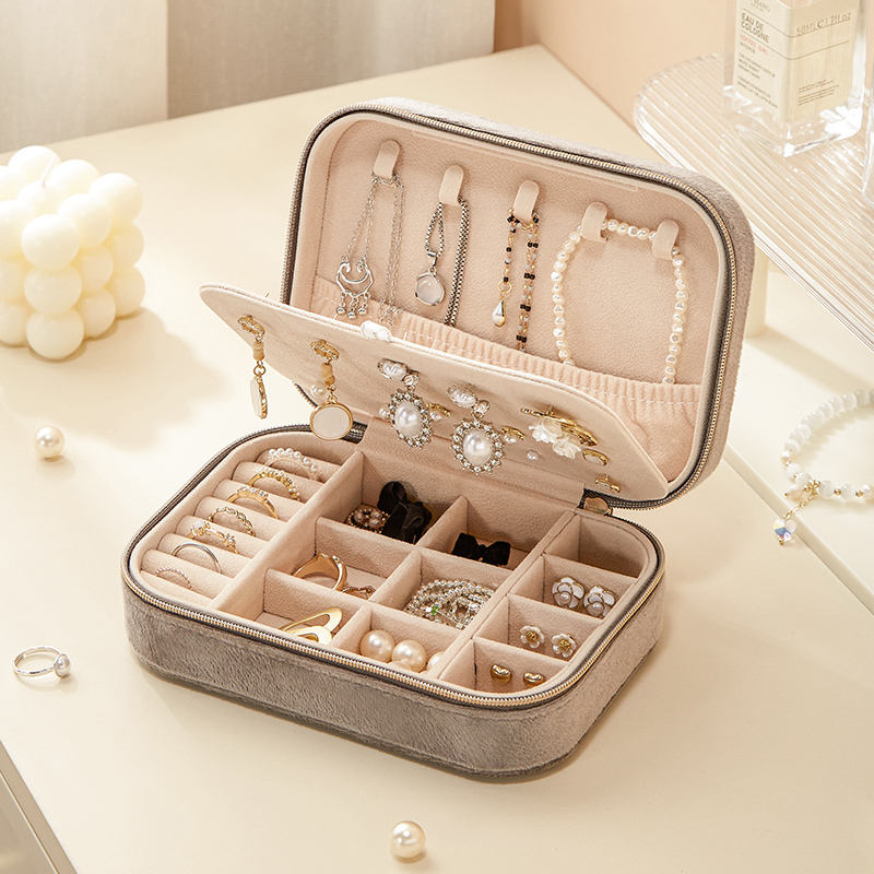 Coffret Bijoux Velours Compact Voyage