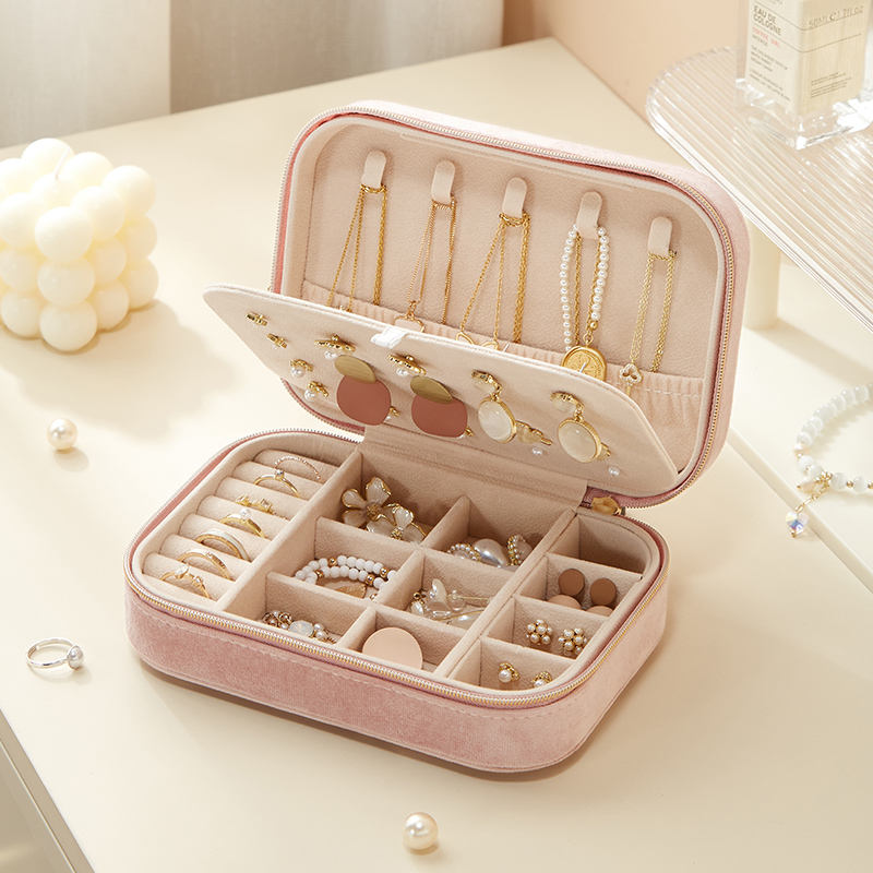 Coffret Bijoux Velours Compact Voyage