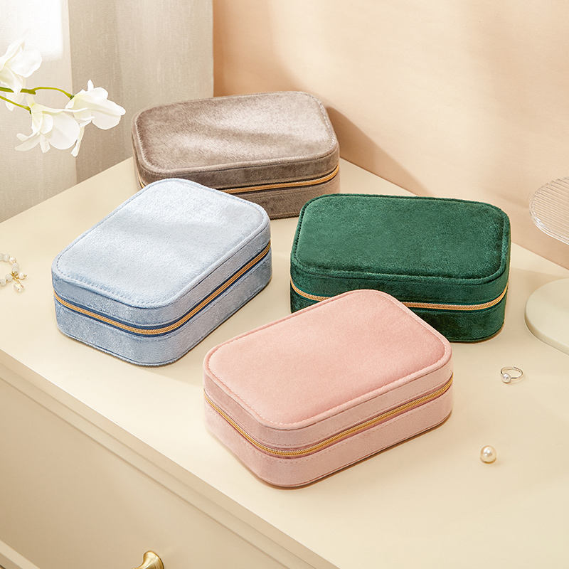 Coffret Bijoux Velours Compact Voyage