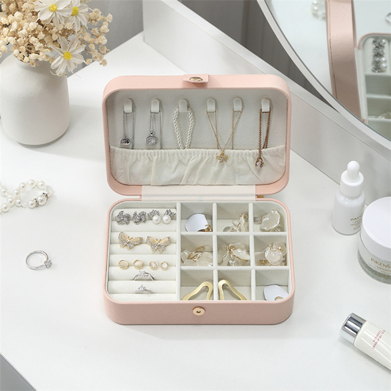 Boîte Bijoux Velours Portable Voyage Compacte
