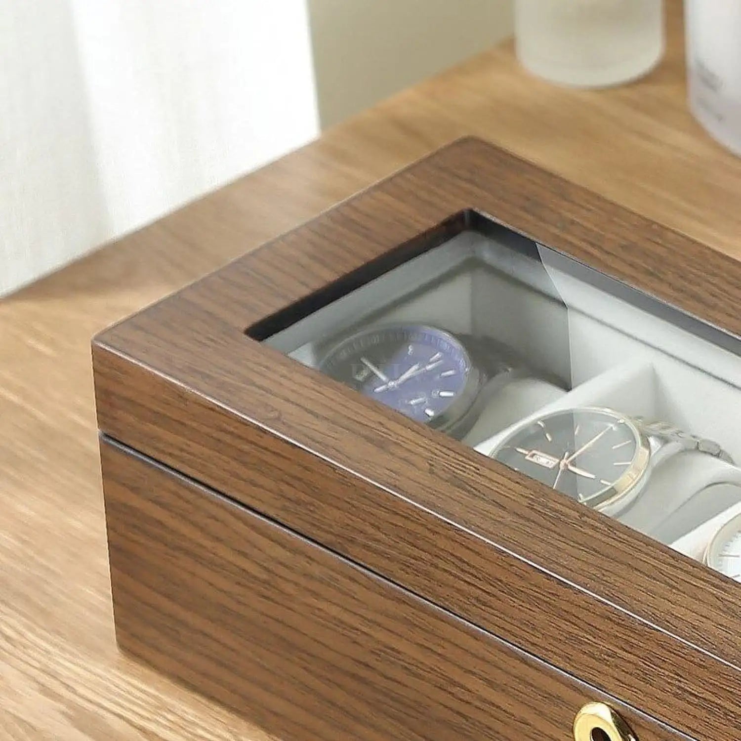 Boîte Montre Bois WoodTime 5 Places Velours