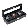 Boîte Montre Carbone Plastique 6 Emplacements
