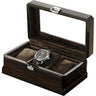 Boîte Montre Bois Vintage 3 Slots Vitrée