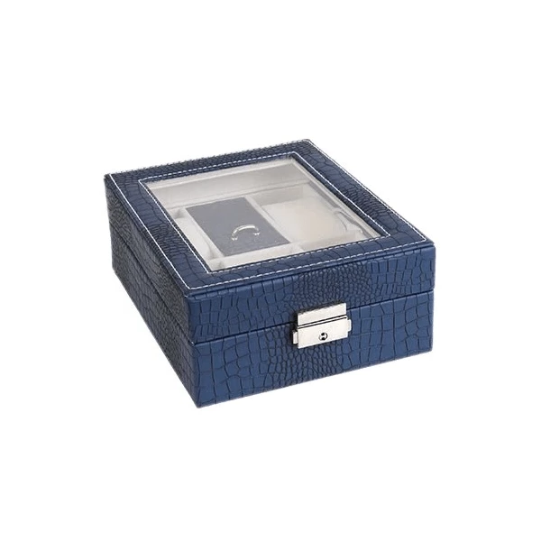 Coffret Montre Simili Cuir Crocodile 4 Places