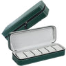 Étui Montre Cuir Coffret Zippé Vert 6 10 12