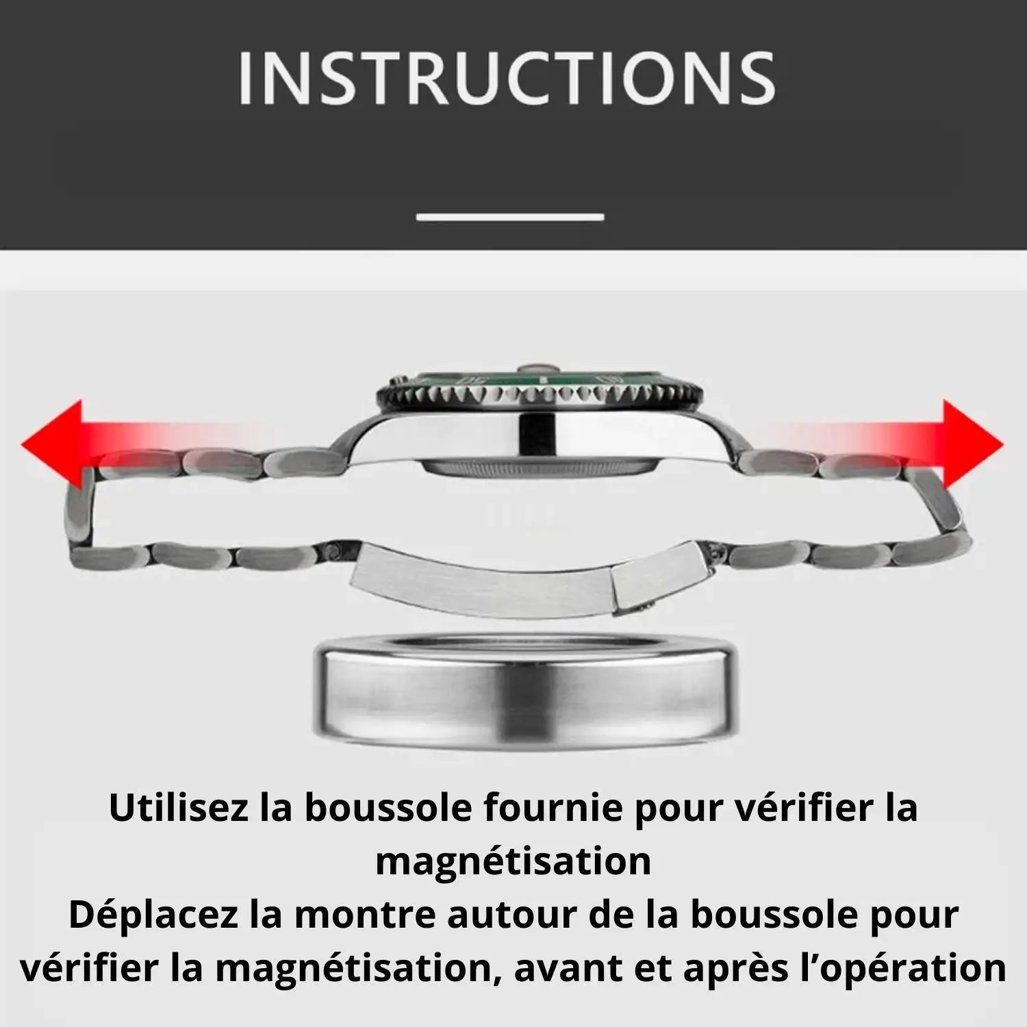 Démagnétiseur Montre Métal Plastique Compact