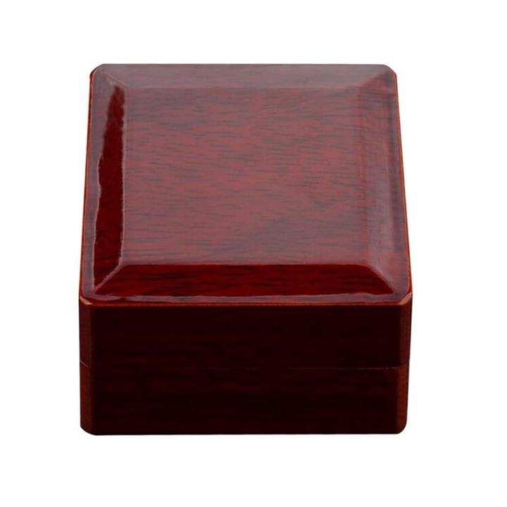 Boîte Bague Homme Bois Velours Voyage Cadeau