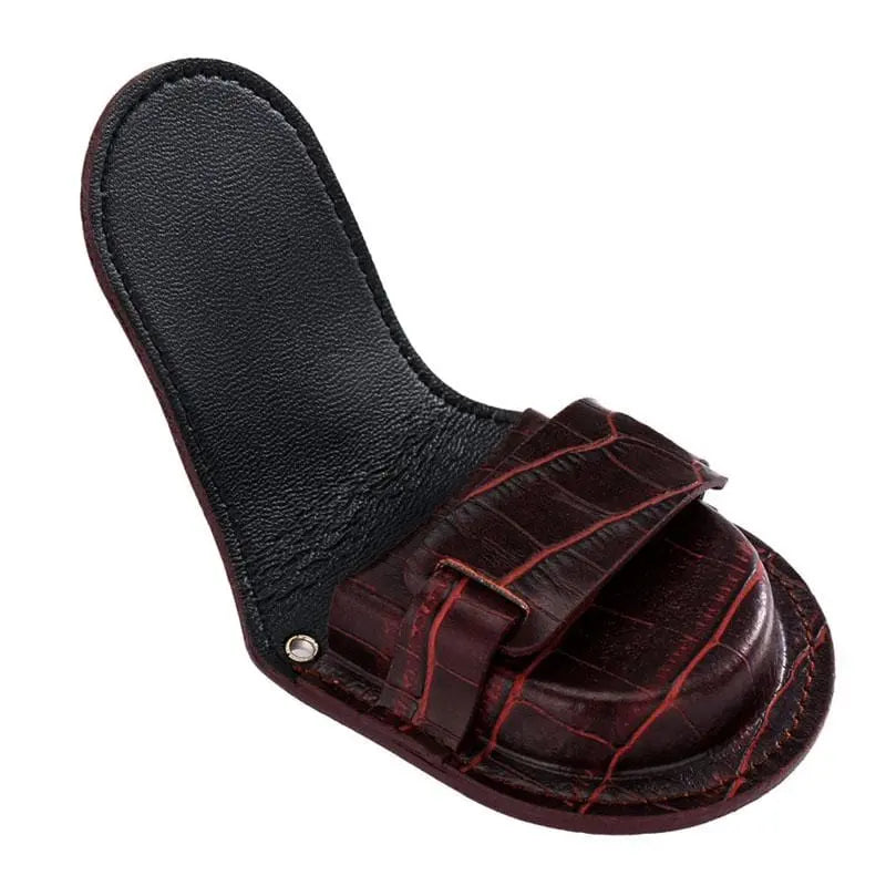 Étui Cuir Rouge Montre Gousset Croco