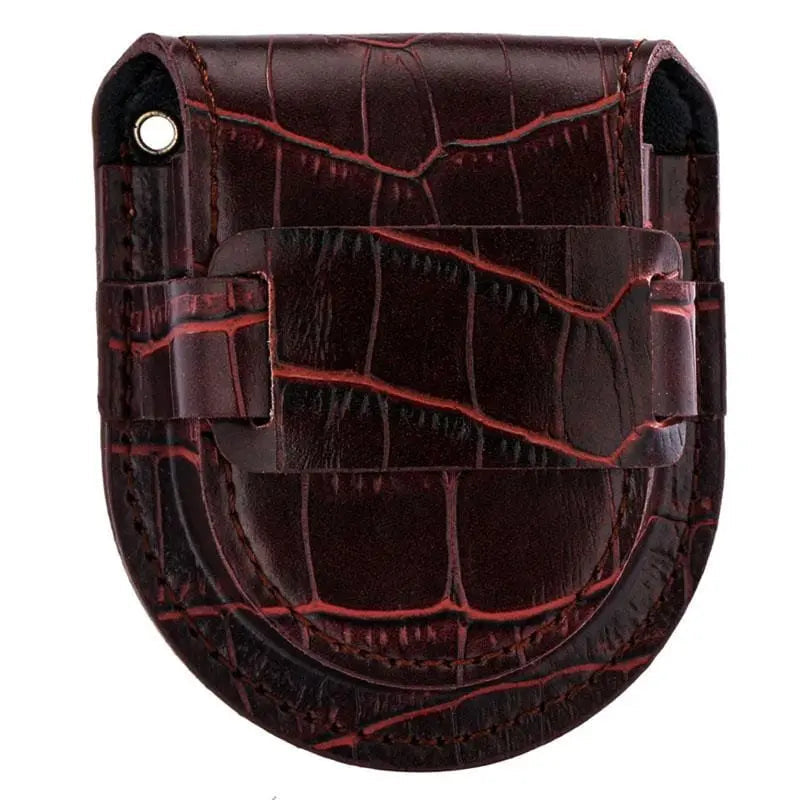 Étui Cuir Rouge Montre Gousset Croco