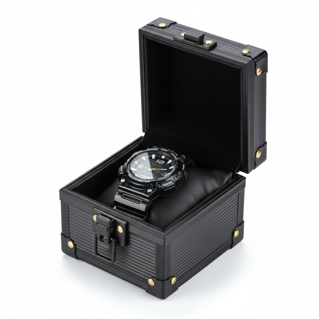 Boîte Montre Métal Aluminium Rigide 1 Place