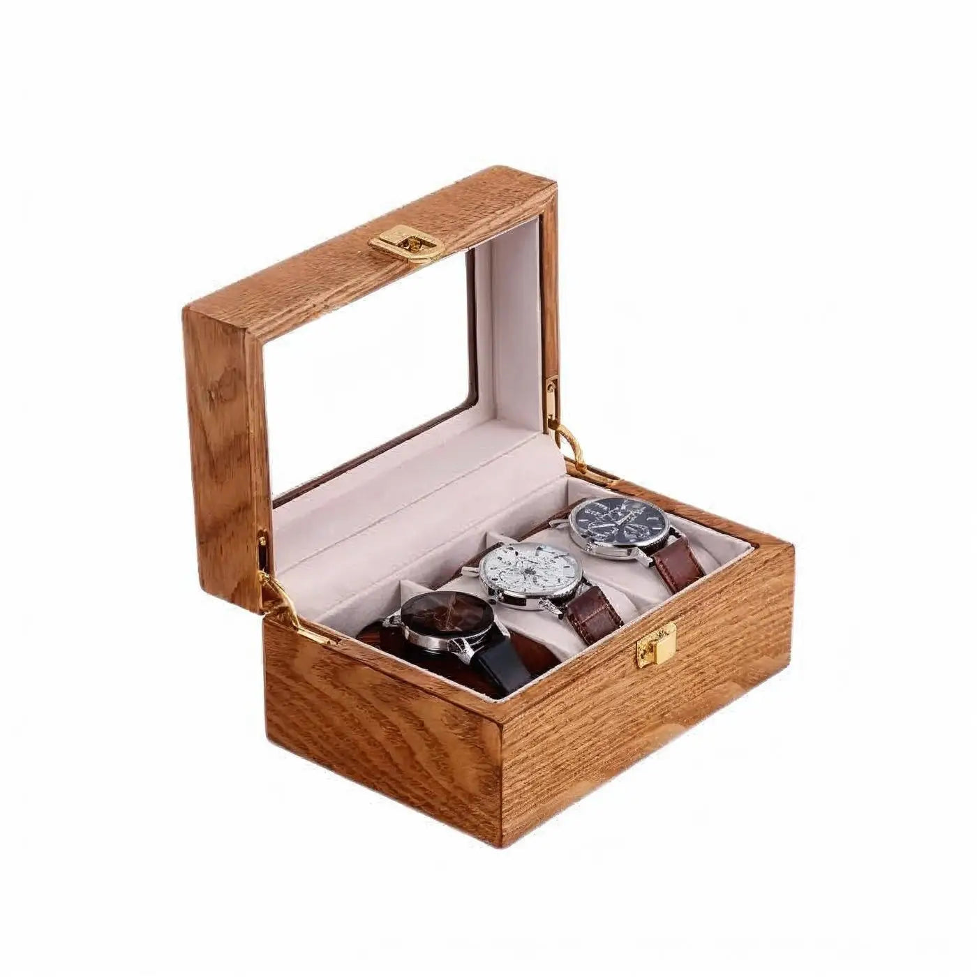 Boîte Montre Bois Héritage Trio 3 Places