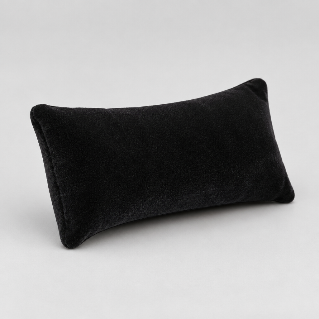 Coussin Bracelet Velours Noir Rectangulaire