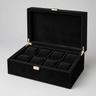Boîte Montres Velours Noir Luxe Coffret