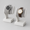 Presentoir Montre Bois Velours Blanc Lot 2