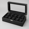 Coffret Montre Fibre Carbone Velours Noir