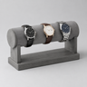 Presentoir Montre Bois Massif Velours Gris