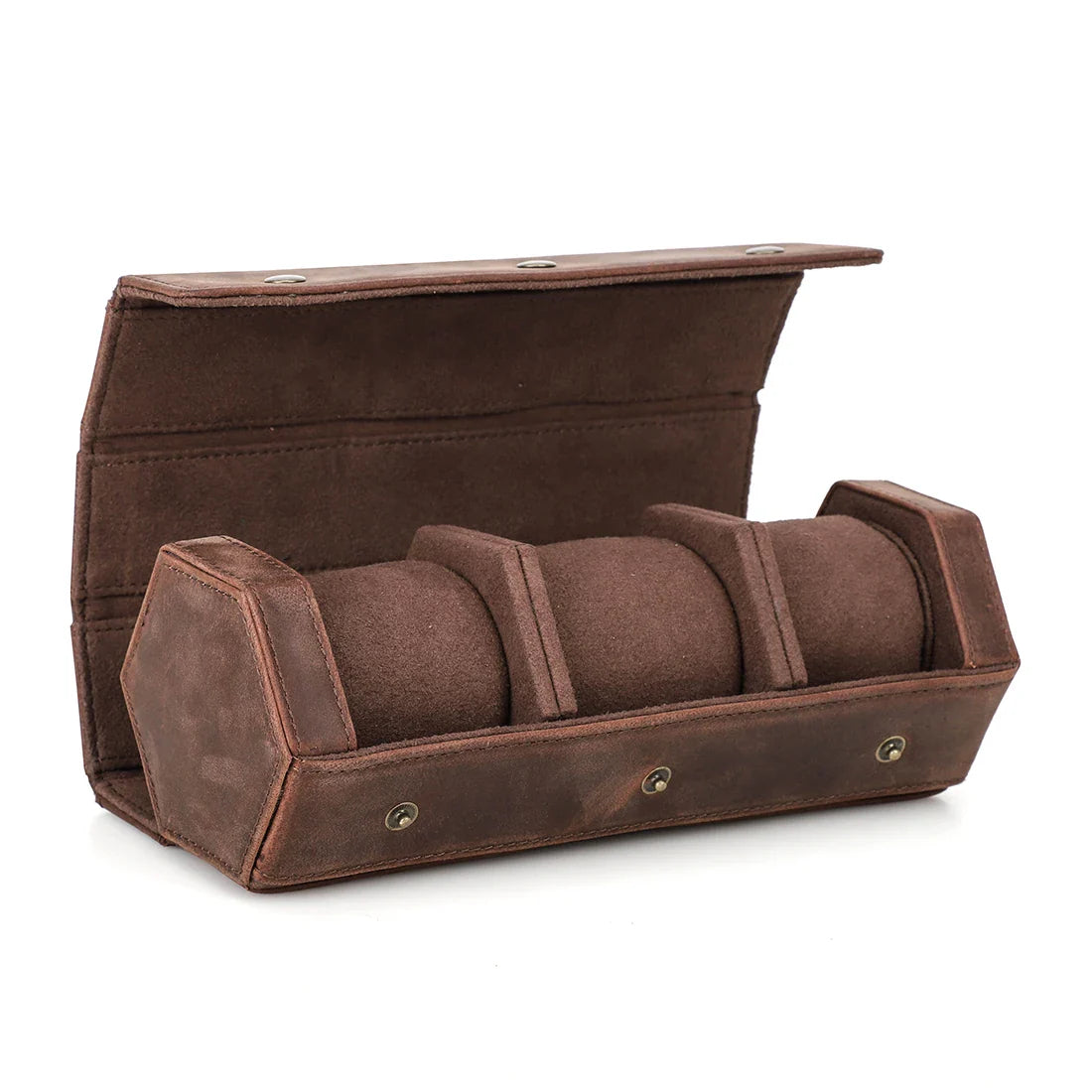 Etui Montre Cuir Bois Voyage Luxe Mixte