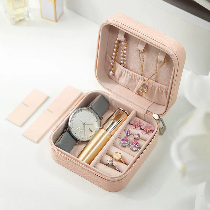 Boîte Bijoux Cuir Voyage Compacte Été