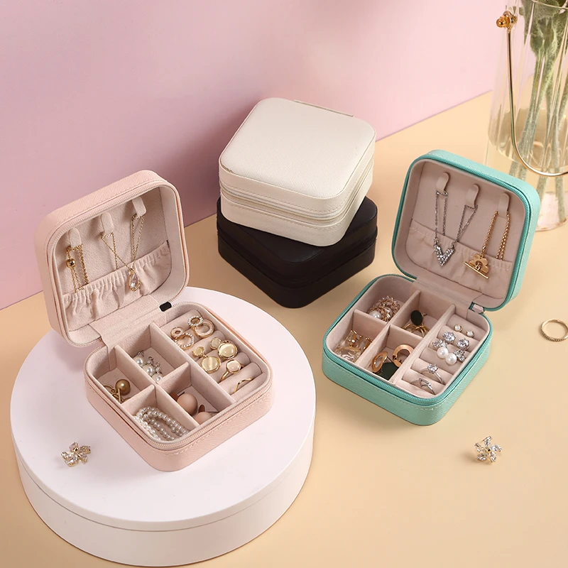 Boîte Bijoux Cuir Voyage Compacte Été