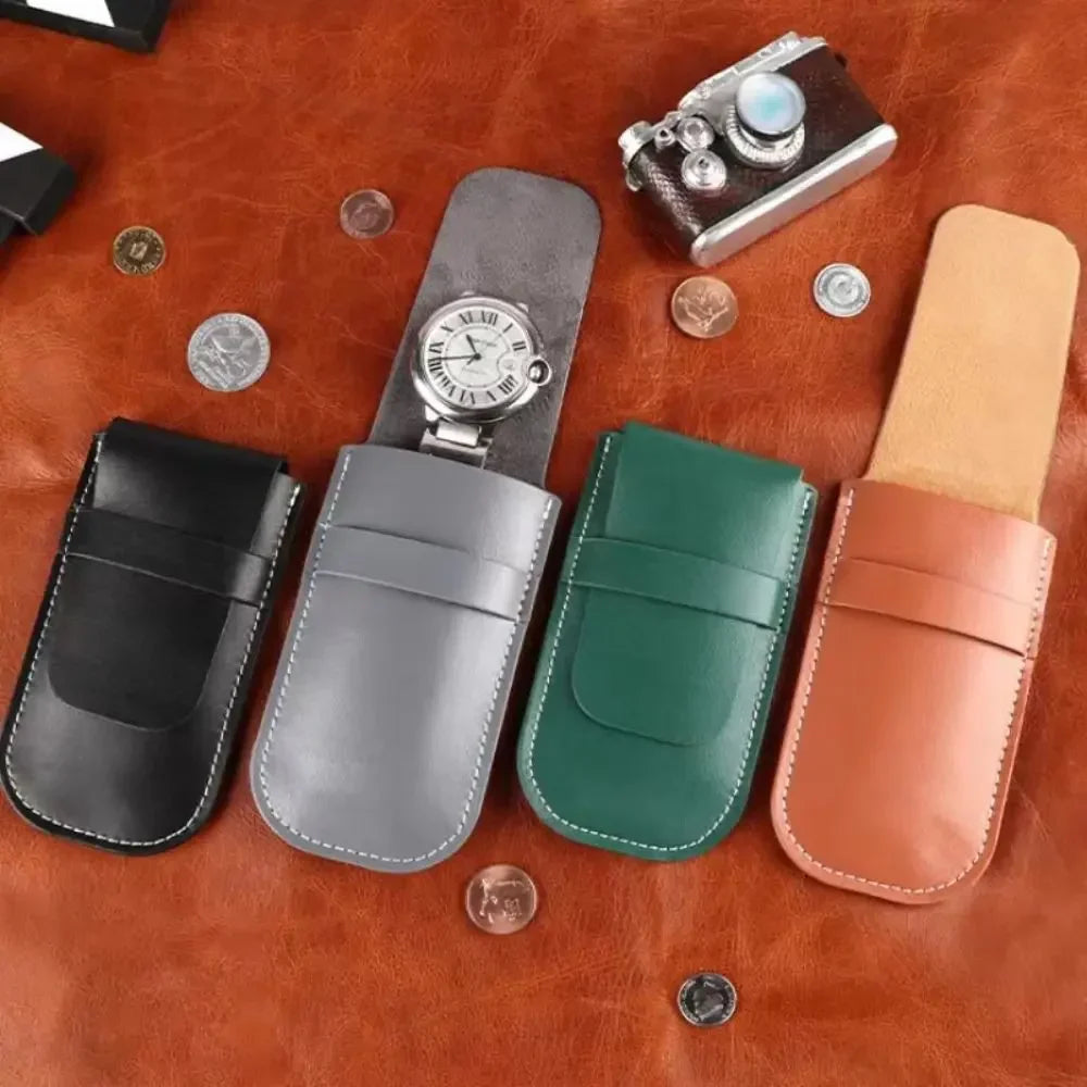 Étui Montre Pochette Souple Cuir Protection