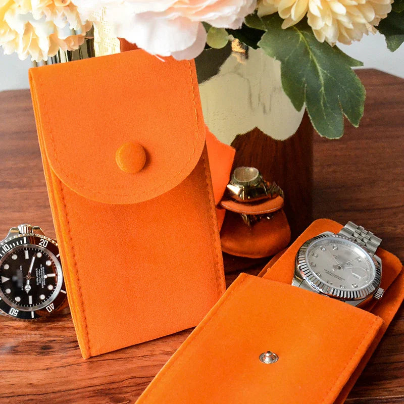 Étui Montre Cuir Pochette Plate Voyage