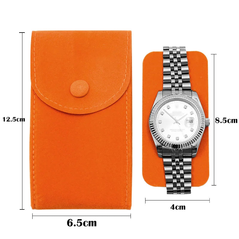 Étui Montre Cuir Pochette Plate Voyage