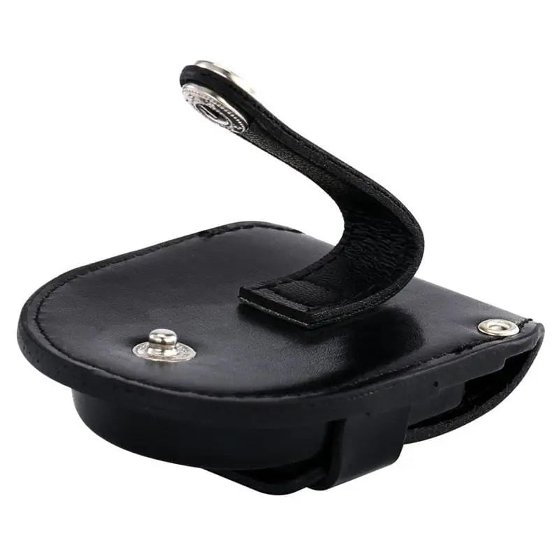 Étui Cuir Noir Montre Gousset Pochette