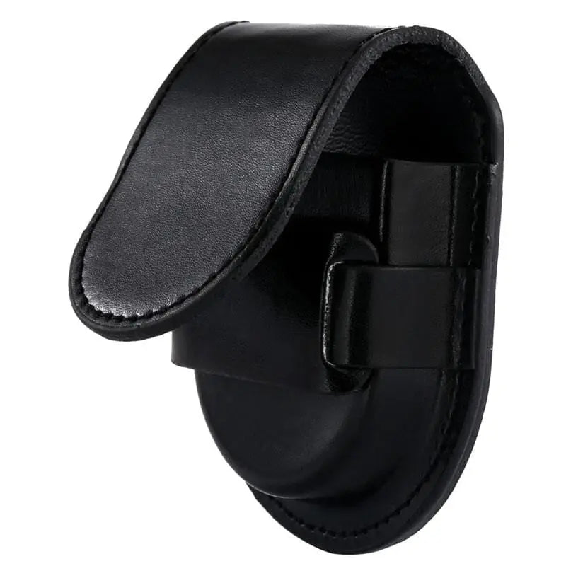 Étui Cuir Noir Montre Gousset Pochette