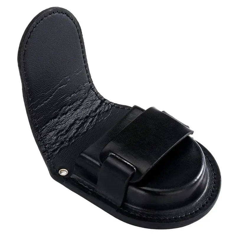 Étui Cuir Noir Montre Gousset Pochette