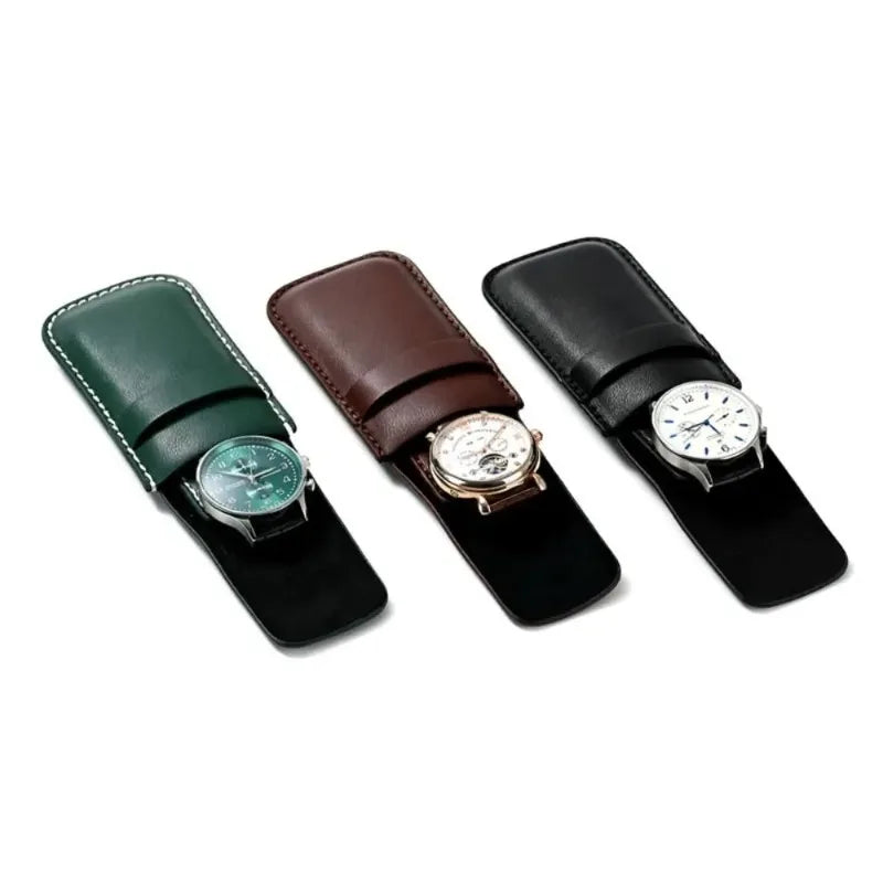 Étui Montre Pochette Souple Cuir Protection