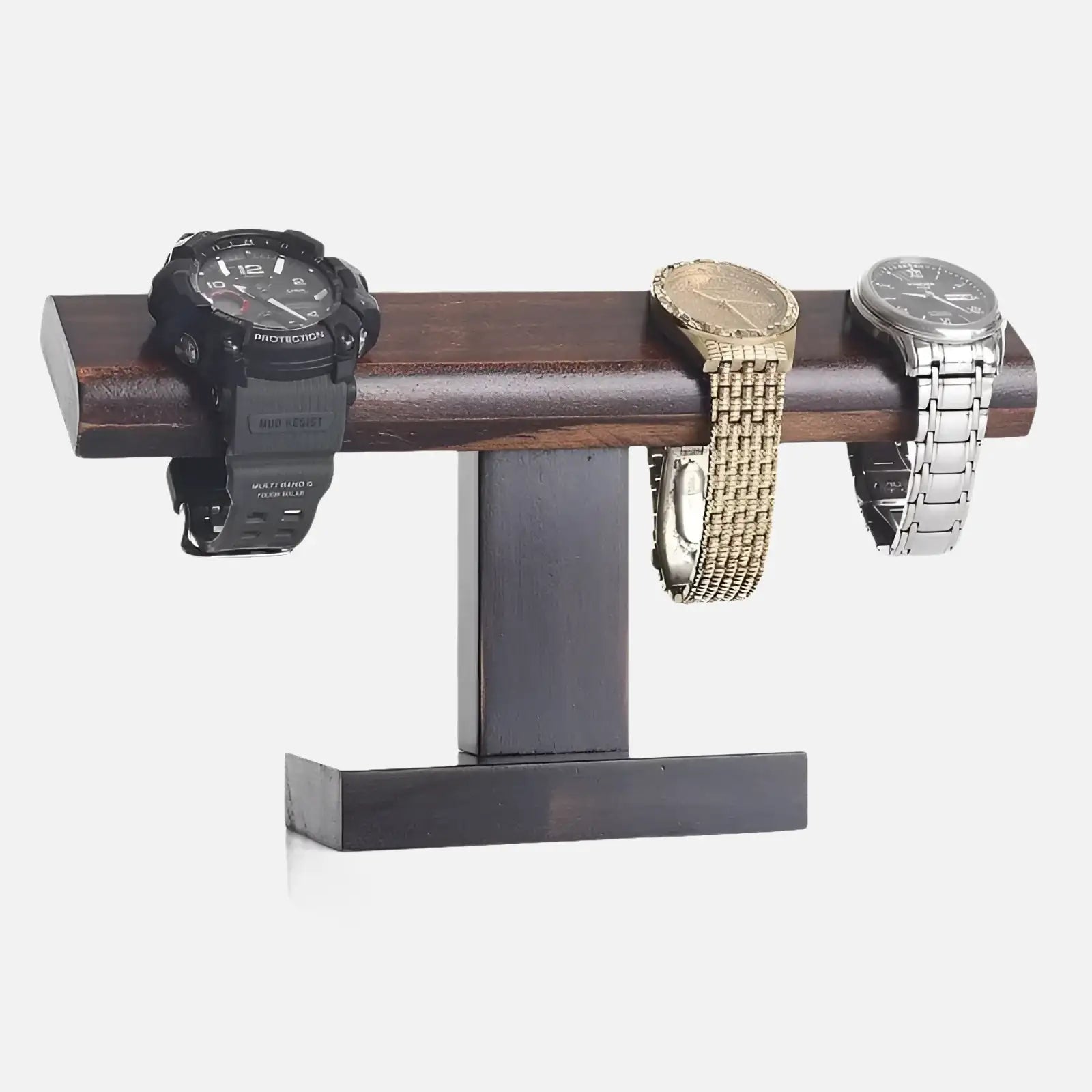 Porte Montre Bois Noyer 4 Places