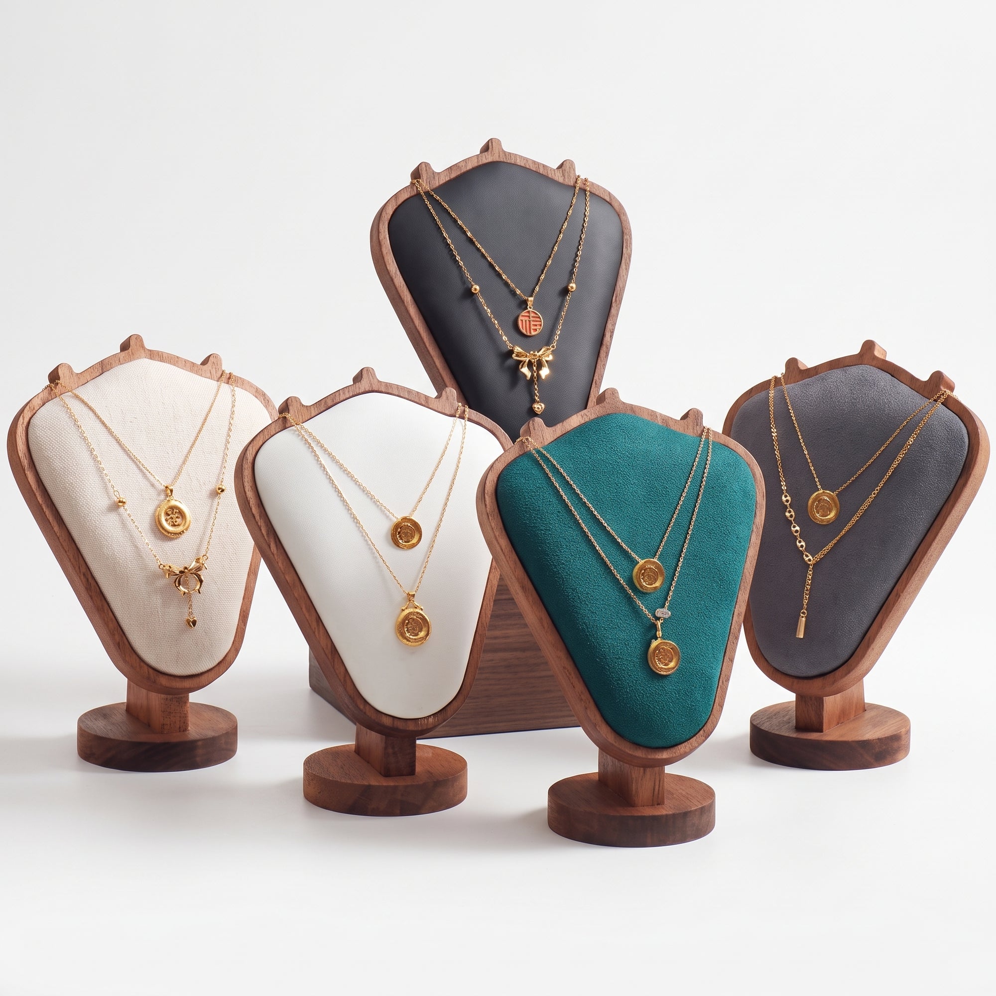 Présentoir de Comptoir Collier Métal Velours